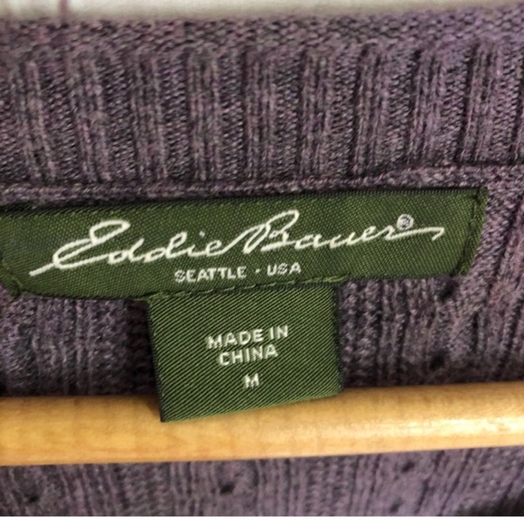 Eddie Bauer Purple Ruffle Cardigan - Picture 3 of 4